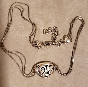 Brighton-Silver,Rhinestone Neclace
